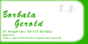 borbala gerold business card